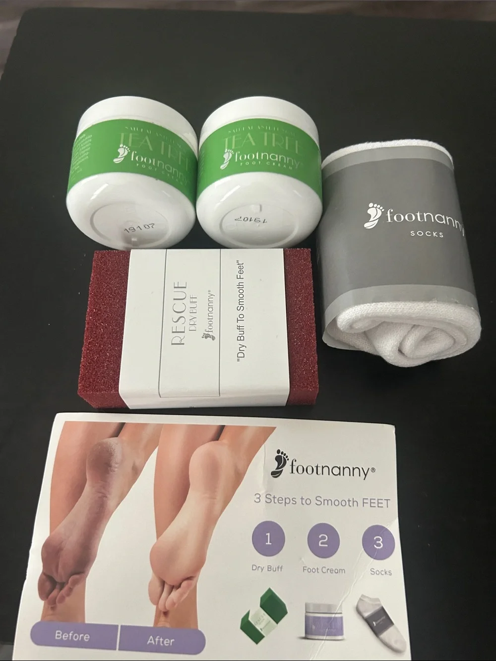 FOOTNANNY Rescue Foot Care Kit with White Socks - Smooth Feet Treatment